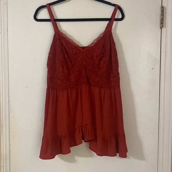 torrid Tops - Torrid Babydoll Crinkle Lace Tank Size 0 NWT